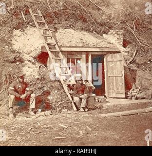 Bombensicher Viertel der Großen Starken, Niederländischen Lücke, Va., Juli, 1864, US, USA, Amerika, Vintage Fotografie. Neuerfundene Stockfoto