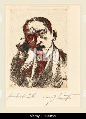 Lovis Corinth, Karl Schwarz (Bildnis K.S.), Deutsch, 1858-1925, 1920, kaltnadelradierung in Schwarz auf Webte Papier. Neuerfundene Stockfoto