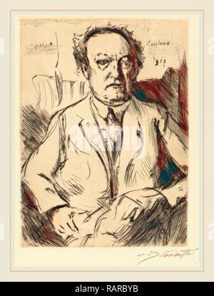 Lovis Corinth, Gerhart Hauptmann, Deutsch, 1858-1925, 1917, kaltnadelradierung in Schwarz auf Bütten. Neuerfundene Stockfoto