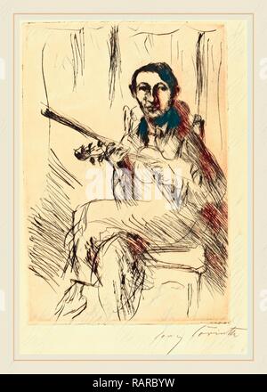 Lovis Corinth, Andreas Weissgaerber-I (Bildnis Andreas Weissgaerber), Deutsch, 1858-1925, 1919, kaltnadelradierung in Schwarz auf Neuerfundene Stockfoto