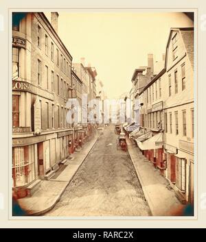 Josiah Johnson Hawes (American, 1808-1901), School Street, Boston, 1850, Eiklar drucken. Neuerfundene durch Gibon. Klassische neuerfundene Stockfoto