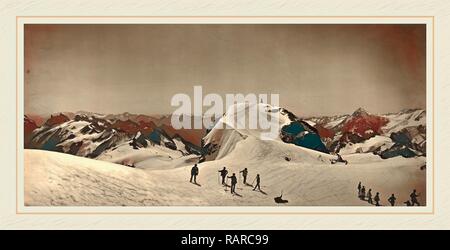 Adolphe Braun (Französisch, 1812-1877), Gipfel des Mont Titlis, Schweiz, 1866, Carbon drucken. Neuerfundene Stockfoto