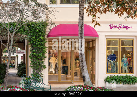 Lilly Pulitzer Store auf der Worth Avenue in Palm Beach, Florida. (USA) Stockfoto