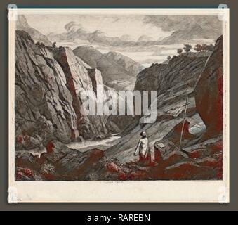 Charles-Fran çois Daubigny, Hieronymus, Französisch, 1817-1878, 1840, Radierung. Neuerfundene durch Gibon. Klassische Kunst mit Neuerfundene Stockfoto