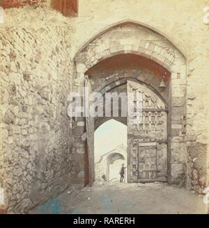 Carisbrooke Castle, das Gateway UK, McLean & Melhuish, McLean, Arthur James Melhuish, C. 1855 - C. 1862. Neuerfundene Stockfoto