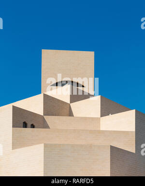 Ansicht des Museum für Islamische Kunst in Doha, Katar. Architekt IM Pei Stockfoto