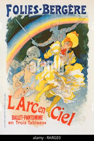 Plakat für l'Arc-en-Ciel, Ballett, Pantomime représenté aux Folies-Bergère. Chéret, Jules (1836-1932), französischer Maler neuerfundene Stockfoto