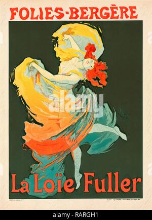 Plakat für Les Folies-Bergère, la Loïe Fuller. Chéret, Jules (1836-1932), französischer Maler und Lithograph, die Neuerfundene wurde Stockfoto