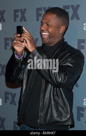 'Extra' host A.J. Calloway besucht die 2012 FX Ad Sales Upfront an Lucky Strike am 29. März 2012 in New York City. Stockfoto