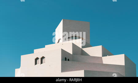 Ansicht des Museum für Islamische Kunst in Doha, Katar. Architekt IM Pei Stockfoto