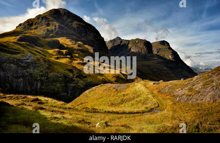 Die Drei Schwestern der Bidean Nam Bian, Glen Coe, Schottland Stockfoto