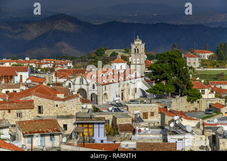 Timiou Stavrou (Kirche des Heiligen Kreuzes), Pano Lefkara, Republik Zypern, Timiou Stavrou (Kirche des Heiligen Kreuzes), Republik Zypern Stockfoto