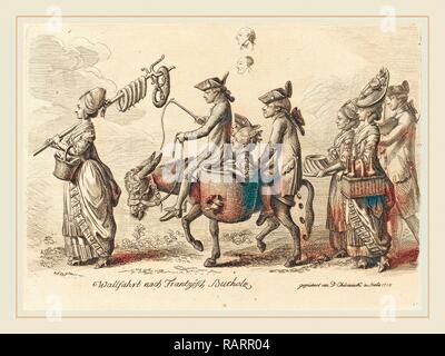 Daniel Nikolaus Chodowiecki (Deutsch, 1726-1801), Wallfahrt nach französischen Hannovers, 1775, Radierung. Neuerfundene Stockfoto