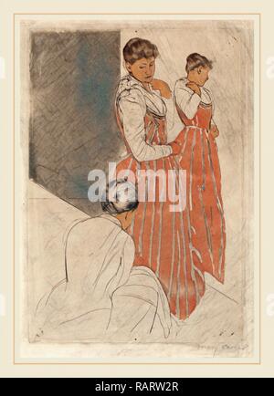 Mary Cassatt, die Montage, den American, 1844-1926, 1890-1891, Farbe kaltnadel und Aquatinta. Neuerfundene durch Gibon. Klassische neuerfundene Stockfoto