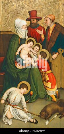 Bernhard Strigel, Maria Kleophas und Ihre Familie, Deutsche, 1460-1461-1528, C. 1520-1528, Öl auf Leinwand. Neuerfundene Stockfoto