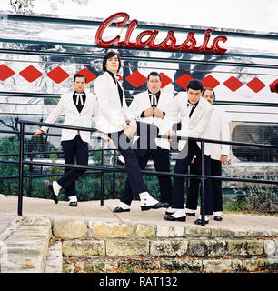 Die Bienenstöcke fotografiert bei Denny's Diner, Austin, Texas, Vereinigte Staaten von Amerika. Stockfoto