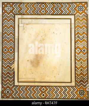 AGRA, Indien - 8. NOVEMBER 2017: Mughal Marmor Kunst inside Taj Mahal Stockfoto