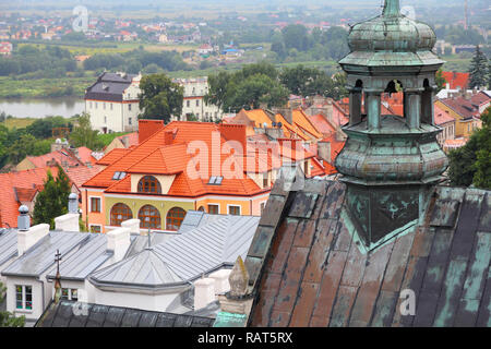 Sandomierz, Polen. Luftbild des berühmten polnischen Altstadt. Stockfoto