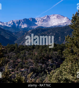 Pike's Peak, Colorado Springs, Colorado 04/2018 Stockfoto