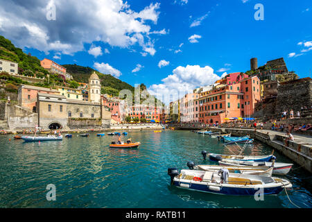 Vernazza, Cinque Terre, Italien Stockfoto