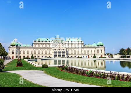 Schloss Belvedere, Wien in Österreich, Summer View Stockfoto