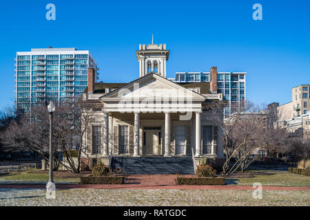 Clarke House, das älteste Haus in Chicago, in der Prairie Avenue entfernt Stockfoto