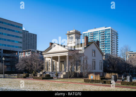 Clarke House, das älteste Haus in Chicago, in der Prairie Avenue entfernt Stockfoto