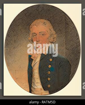 John Downman (Welsh, 1750-1824), George Mühlen, 1792, Pastell mit grauen und braunen Wash auf zwei überlappende Blätter neuerfundene Stockfoto