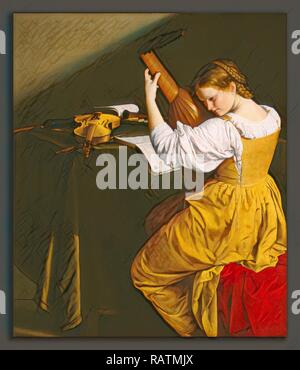 Orazio Gentileschi, Der Lautenspieler, Italienisch, 1563-1639, C. 1612-1620, Öl auf Leinwand. Neuerfundene durch Gibon. Klassische neuerfundene Stockfoto