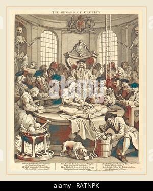 William Hogarth, Englisch, (1697-1764), die Belohnung der Grausamkeit, 1751, Radierung und Gravieren. Neuerfundene Stockfoto