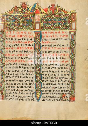 Dekoriert Incipit Seite, Unbekannt, Äthiopien, Afrika, ca. 1504 - 1505, Tempera auf Pergament, Blatt: 34,5 x 26,5 cm (13 Neuerfundene Stockfoto