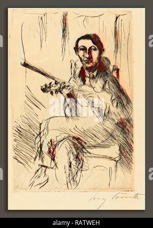 Lovis Corinth, Andreas Weissgaerber-I (Bildnis Andreas Weissgaerber), Deutsch, 1858 - 1925, 1919, kaltnadelradierung in Schwarz auf Neuerfundene Stockfoto