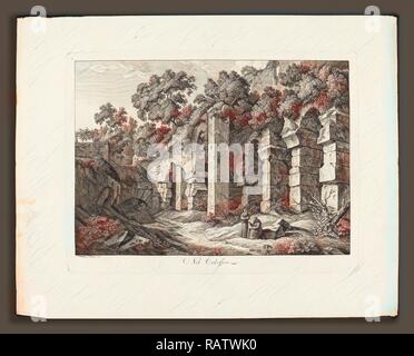 Johann Christian Reinhart (Deutsch, 1761-1847), Nel Colosseo, 1793, Radierung auf Bütten. Neuerfundene Stockfoto