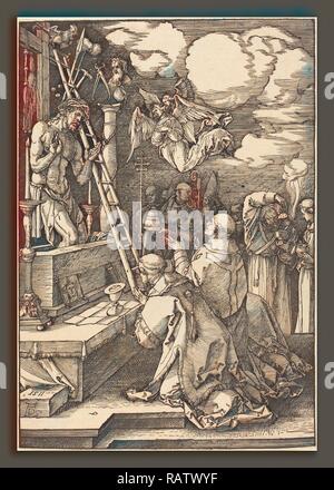 Albrecht Dürer (1471 - 1528), die Masse der Hl. Gregor, 1511, Holzschnitt. Neuerfundene durch Gibon. Klassische Kunst mit Neuerfundene Stockfoto