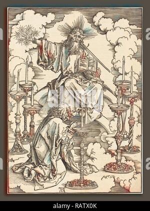 Albrecht Dürer (1471 - 1528), die Vision der sieben Leuchter, wahrscheinlich C. 1496-1498, Holzschnitt neuerfundene Stockfoto