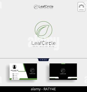 Eco Green leaf logo Vorlage. Abstract Vector grüne Blätter Ökologie Symbol Stock Vektor