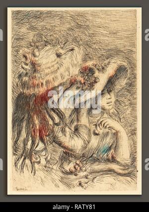 Auguste Renoir (Französisch, 1841 - 1919), der Hut Stift (Le chapeau epingle), 1894, kaltnadelradierung. Neuerfundene durch Gibon. Klassische neuerfundene Stockfoto