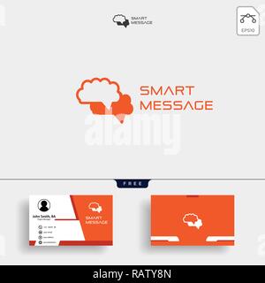 Gehirn Logo Designs Konzept Vektor konsultieren, Gehirn logo Icon mit Business Card template-Vektor Stock Vektor