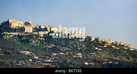 Blick auf das schöne Dorf Veroli in der Provinz Frosinone, Italien. Stockfoto