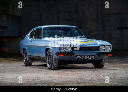 1974 Ford Capri RS 3100 GT Spa Special klassische britische Sportwagen Stockfoto