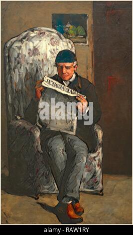 Paul Cézanne, Französisch (1839-1906), Vater des Künstlers, Lesen "L'Événement", 1866, Öl auf Leinwand. Neuerfundene Stockfoto