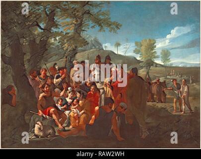 Willem Reuter, Flämisch (C. 1642-1681), St. Johannes der Täufer predigte, C. 1665, Öl auf Leinwand. Neuerfundene Stockfoto