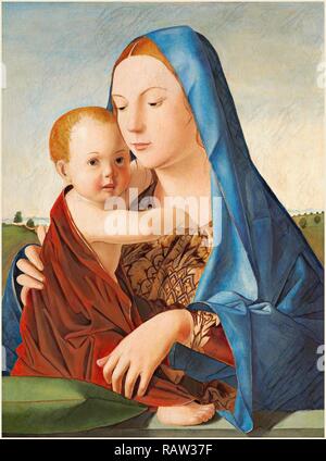 Antonello da Messina, Madonna und Kind, Italienisch, C. 1430-1479, C. 1475, Öl und Tempera auf Panel von Neuerfundene übertragen Stockfoto