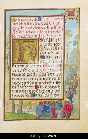 Grenze mit Joseph von seinen Brüdern verkauft, Simon Bening, Flämisch, etwa 1483 - 1561, Brügge, Belgien, Europa neuerfundene Stockfoto