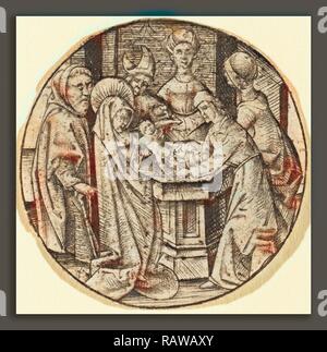 Israhel van Meckenem (Deutsch, C. 1445 - 1503), die Beschneidung, C. 1470-1480, Gravur. Neuerfundene Stockfoto