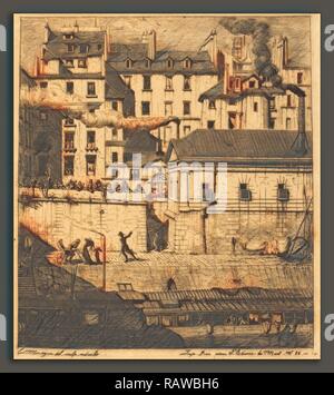 Charles Meryon (Französisch, 1821-1868), La Leichenschauhaus, Paris (leichenhalle), 1854, Radierung. Neuerfundene durch Gibon. Klassische neuerfundene Stockfoto