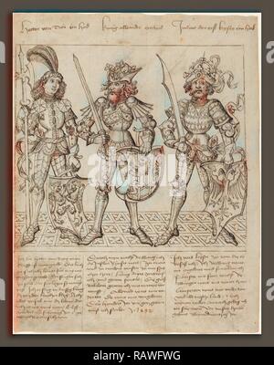 Primary Master der Straßburger Chronik (Deutsch, active 1480s und 1490s), Hector von Troja, Alexander der Große und die Neuerfundene Stockfoto