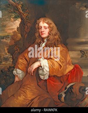 Sir Ralph Bankes eingeschrieben auf Hundehalsband, unten rechts: r RB', Peter Lely, 1618-1680, Niederländisch. Neuerfundene Stockfoto