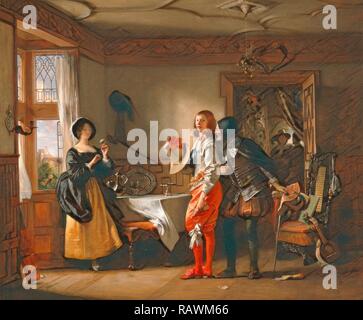 Schlanke, mit der Unterstützung von flachen, umwerben Anne Seite, von "Die lustigen Weiber von Windsor, Act III, Scene iv Neuerfundene Stockfoto