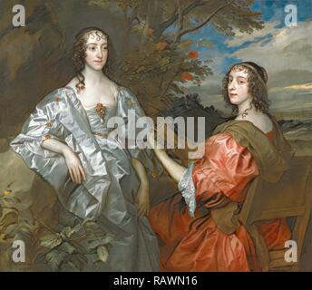 Katherine, Gräfin von Chesterfield, und Lucy Gräfin von Huntingdon, Anthonis van Dyck, 1599-1641, flämischen Neuerfundene Stockfoto